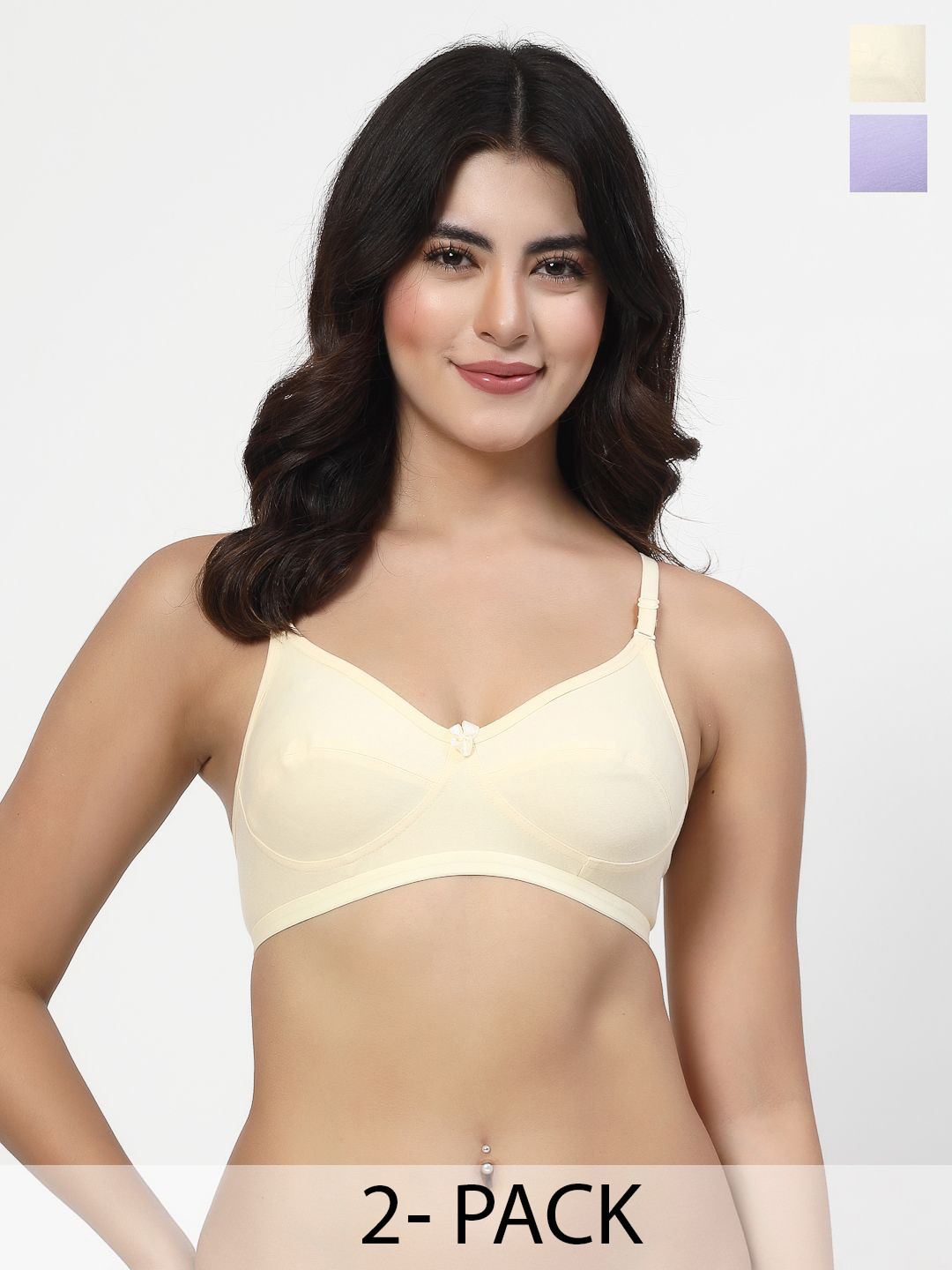 LILY enimsaj Pack Of 2 Full Coverage Non Padded Bra