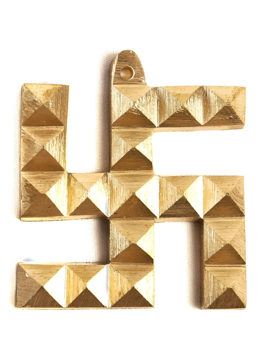The Spiritual Living Swastik Brass Glossy Hall Spiritual Wall Decor-3.9In