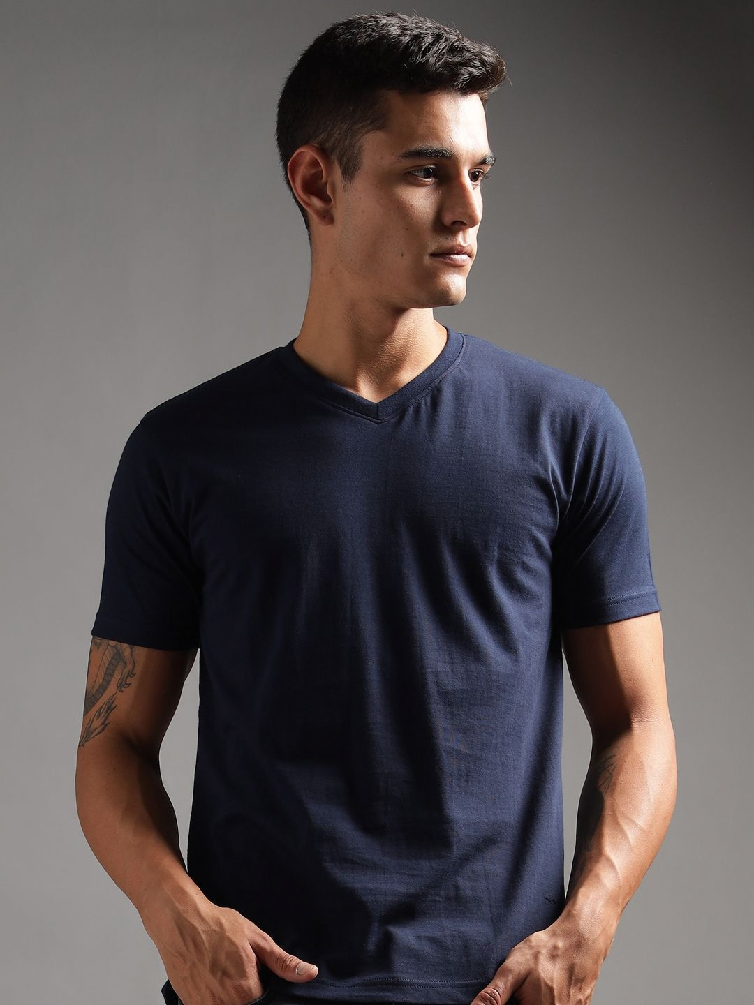 String Scape Men Supima Cotton V Neck T-Shirt