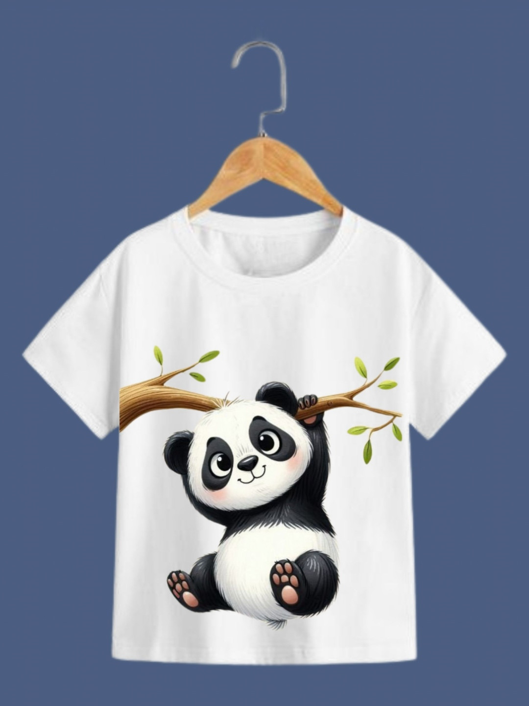 itsmycostume Kids Animal Printed Round Neck White Cotton T-shirt