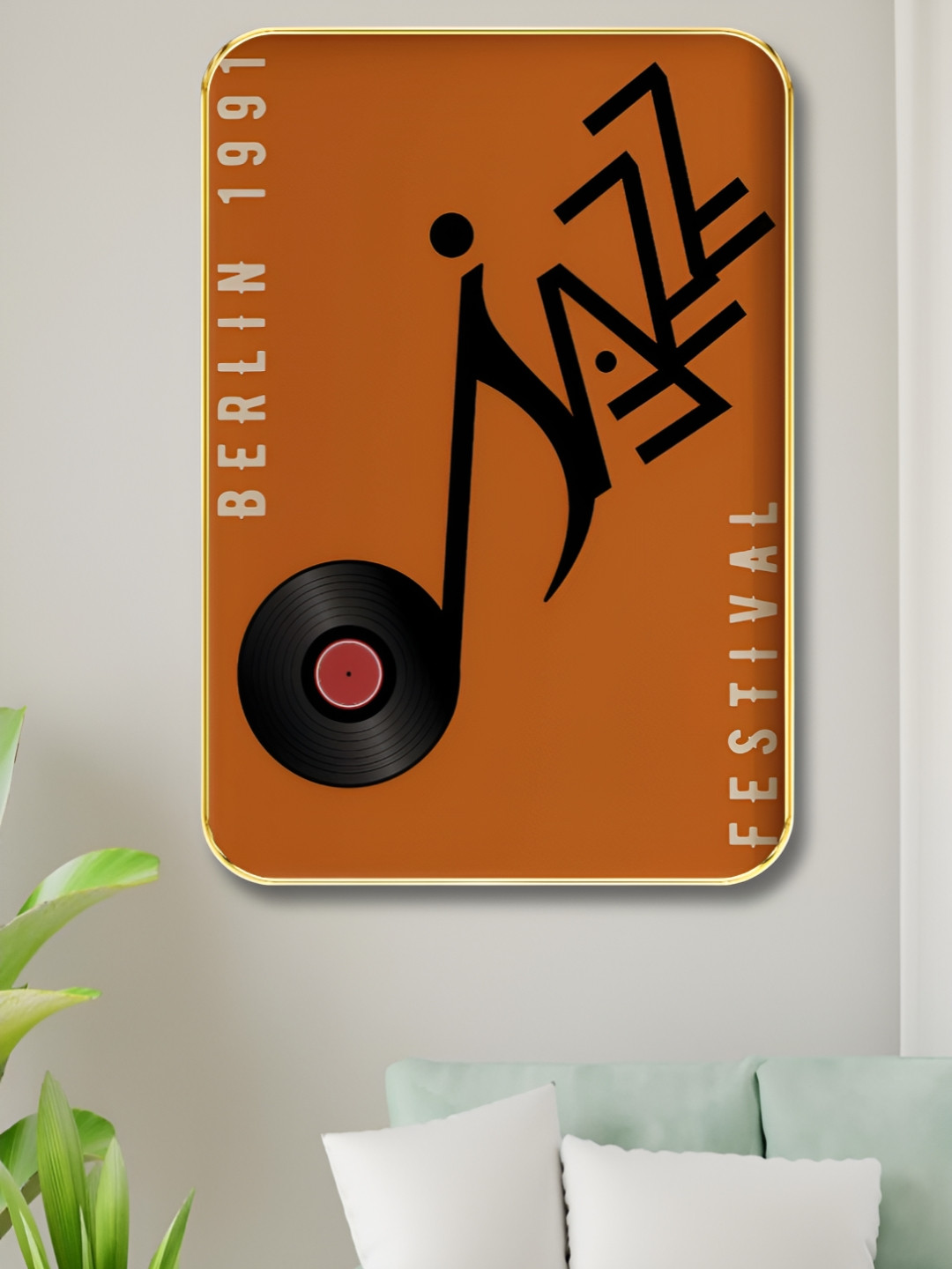 Aura Jazz Festival Wood Wall Rectangle Paintings Wall Art - 24 x 18 In
