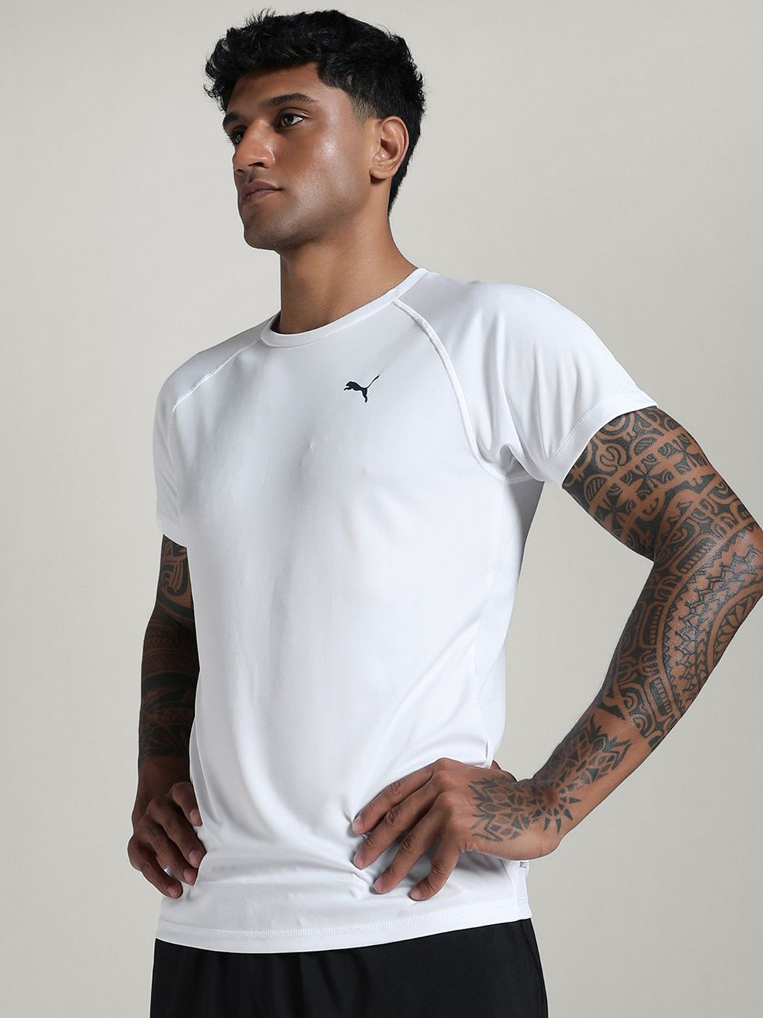 Puma Train All Day Essential Brand Logo Printed Slim Fit T-Shirt