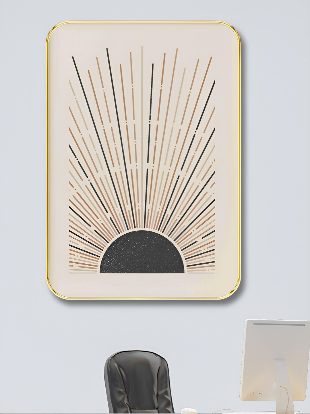 Myntra Elegant Homes Black & Pink Wood Abstract Wall Art