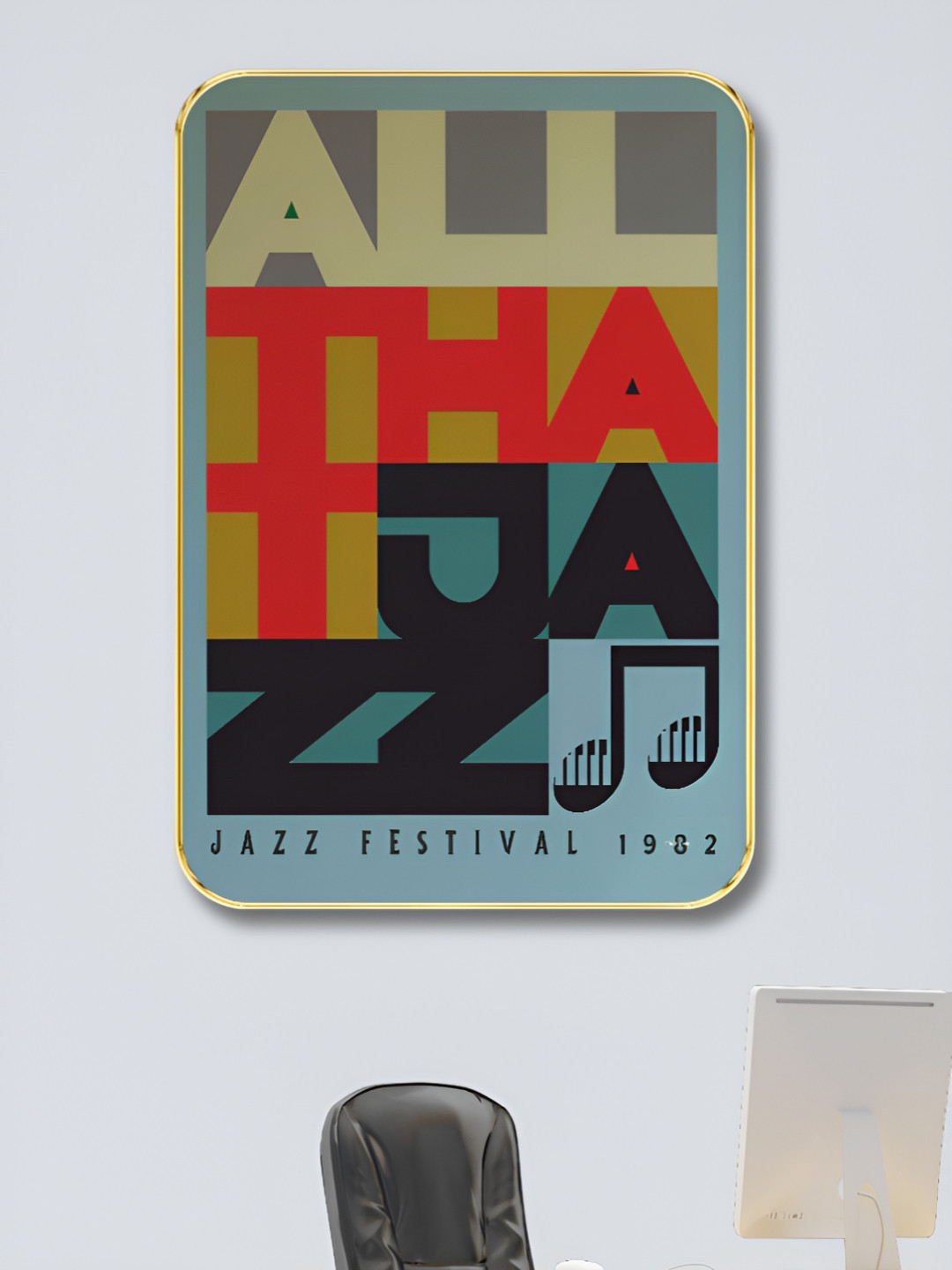 Myntra Elegant Homes Jazz Festival Wood Wall Rectangle Paintings Wall Art - 24x18In