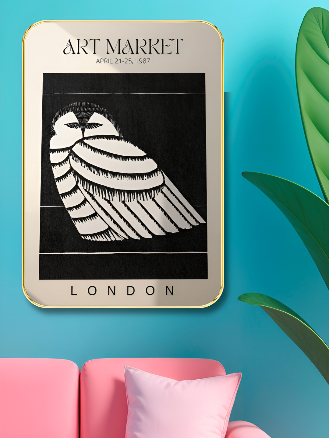 Aura White & Black Art Market Wooden Wall Art