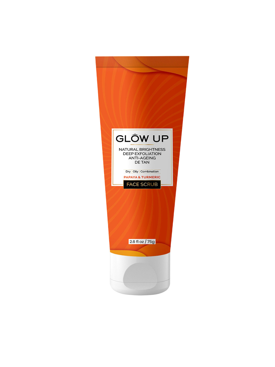 GLOW UP Papaya & Turmeric Face Scrub For Deep Exfoliation & De-Tan - 75g