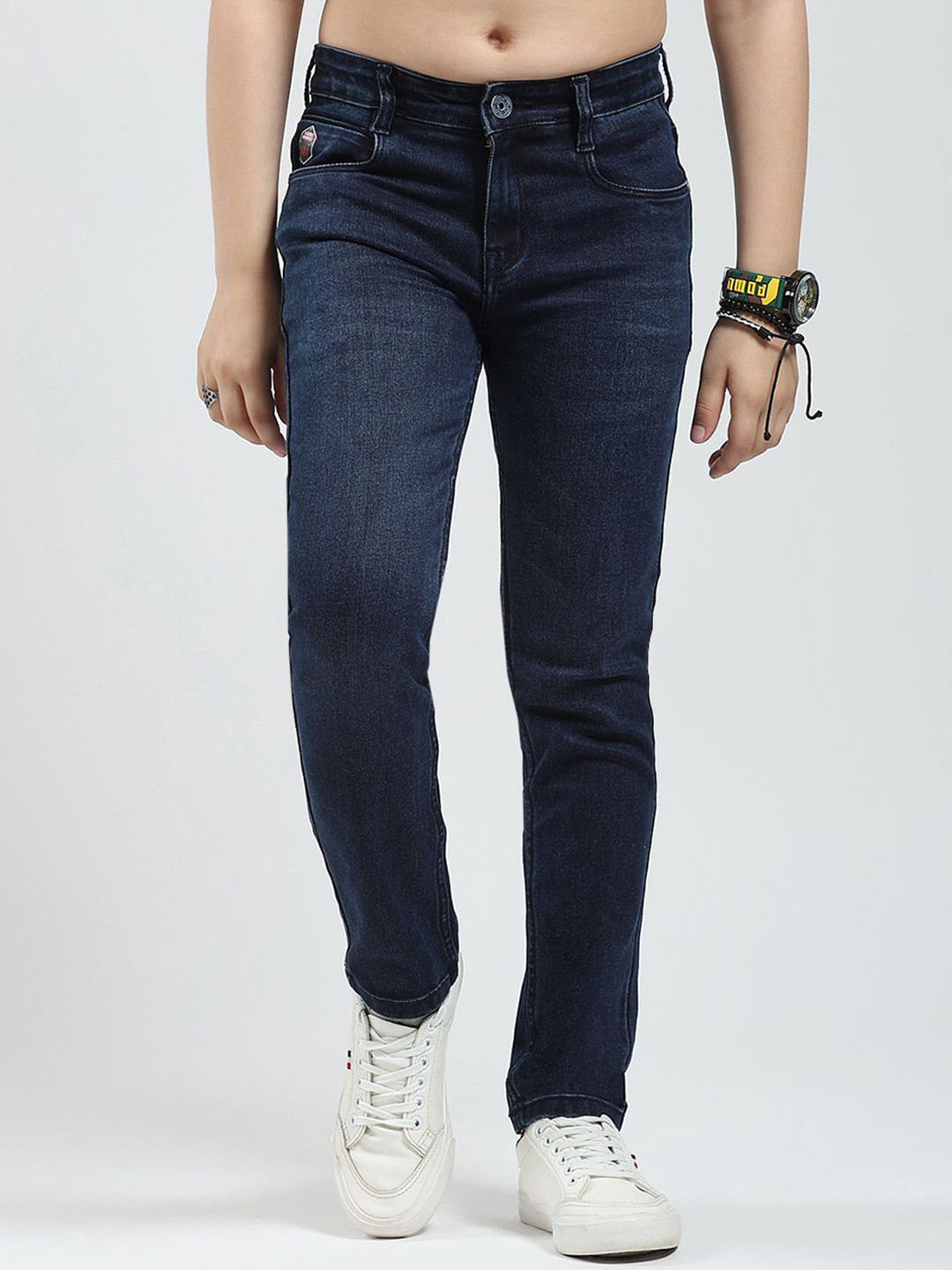 Monte Carlo Boys Solid Slim Fit  eans