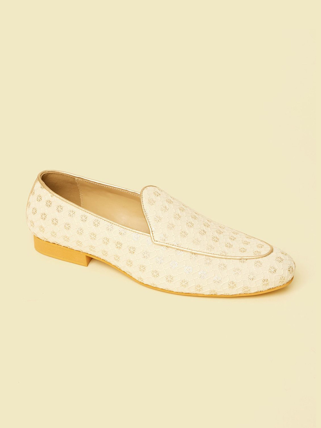 Manyavar Men Embellished Woven Design Slip-On Loafers