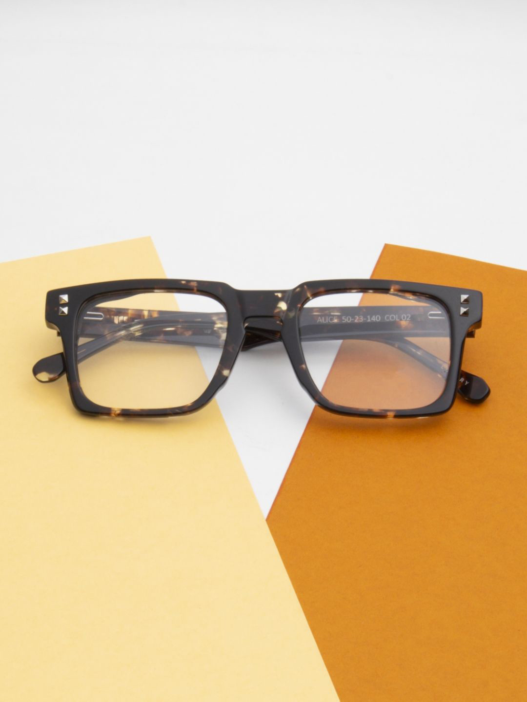 Ted Smith Unisex Demi Brown Premium Acetate Full Rim Square Frames
