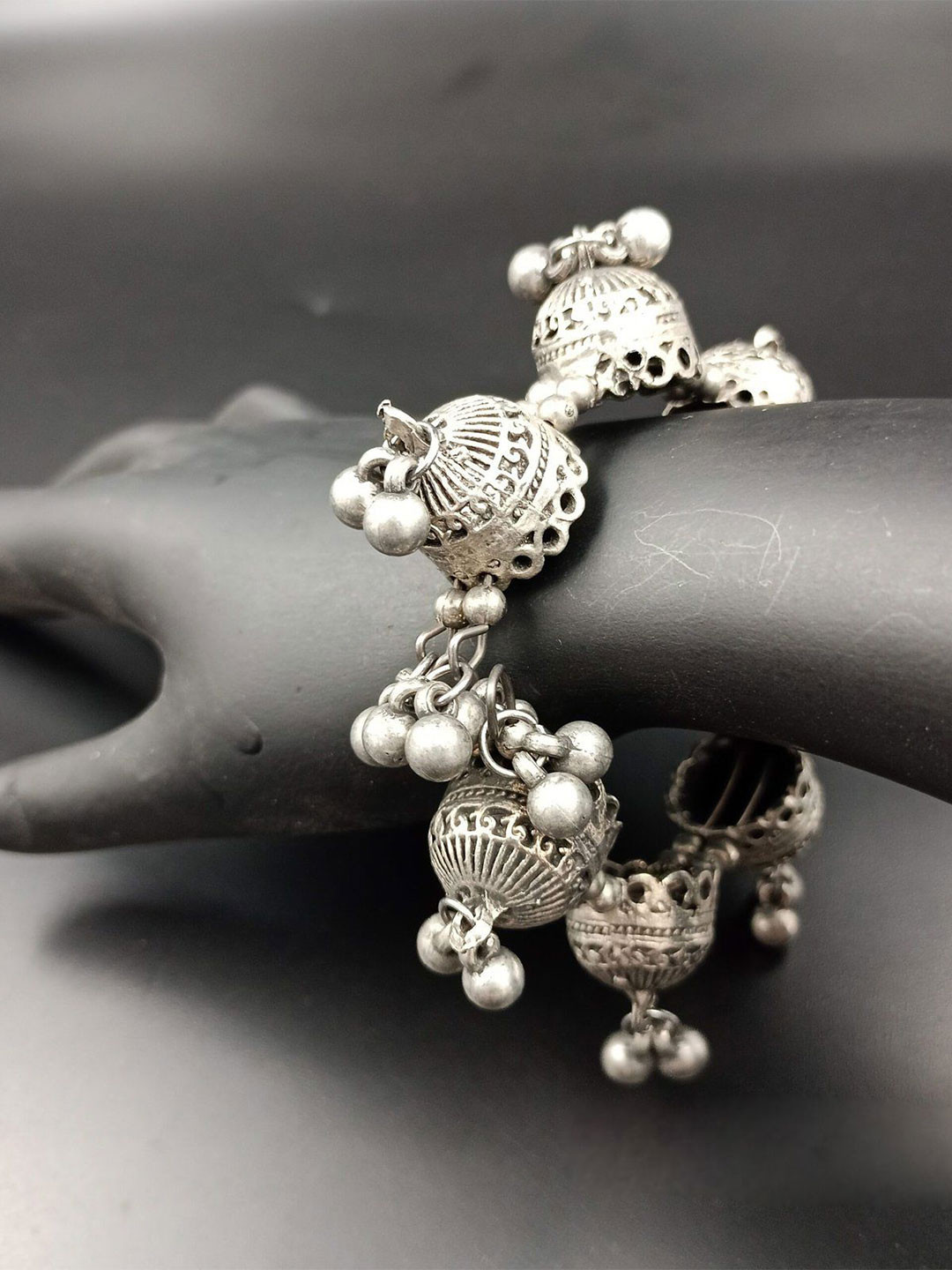 Bareilyy Artificial Beaded Bangle Style Openable Jhumki Bracelet