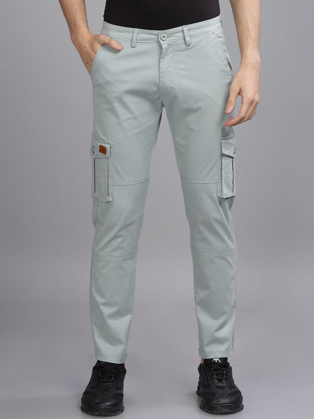 THE BEETEL HOUSE Men Smart Slim Fit Cargo Styles Trousers