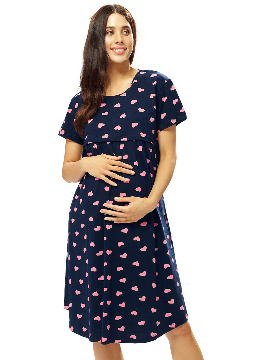 Lotik Cotton Maternity Short Nighty