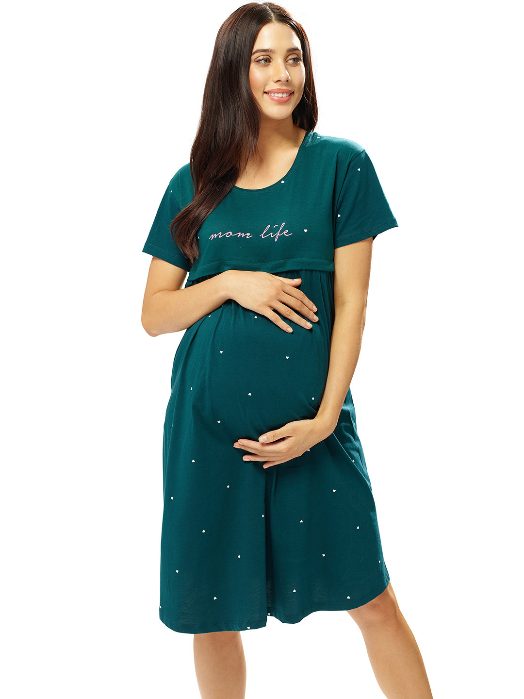 Lotik Women Printed Meternity  Nightdress