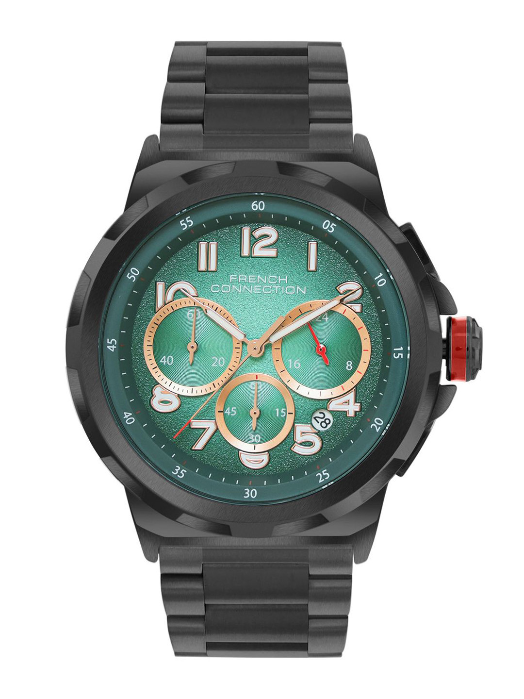 French Connection Men Dial & Stainless Steel Bracelet Style Straps Analogue Watch FCM04BM