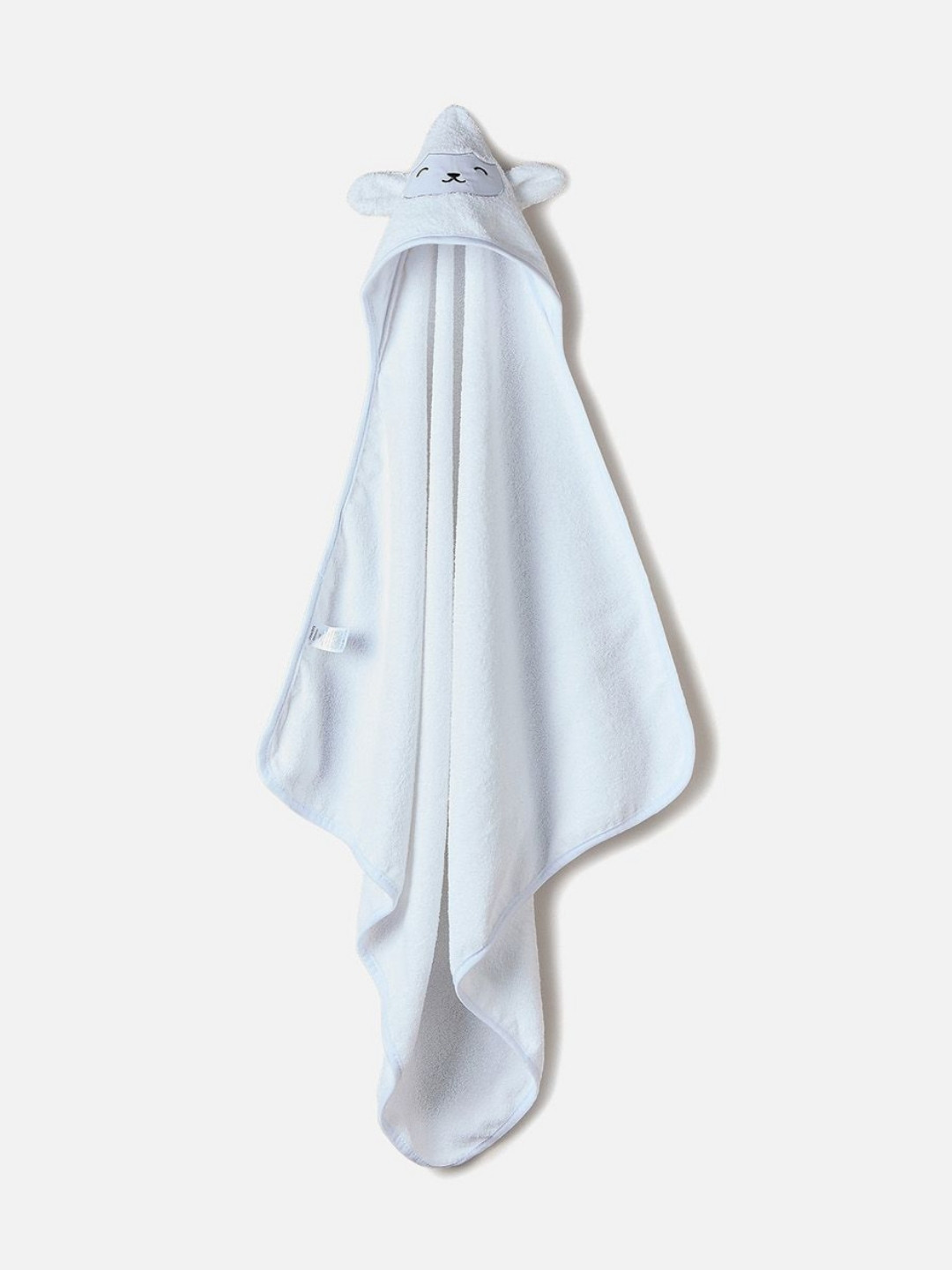 Juniors by Babyshop Kids White Sheep Ear Applique Printed Hooded Cotton 210 GSM Bath Towel