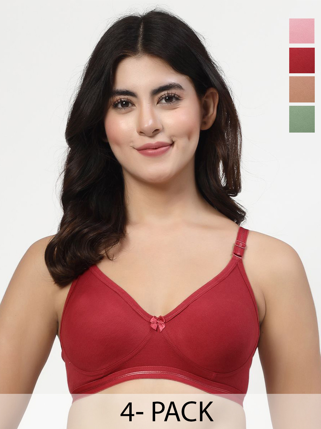 LILY Solid Full Coverage Non Padded Non-Wired Regular Bra
