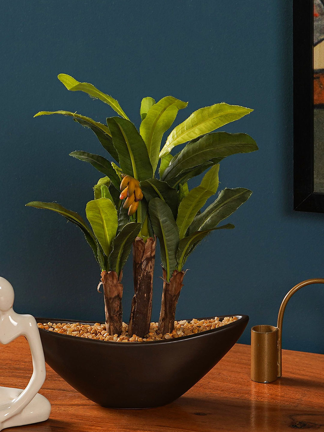 THE ARTMENT Banana Bonsai Artificial Plant with Pot Set of 1