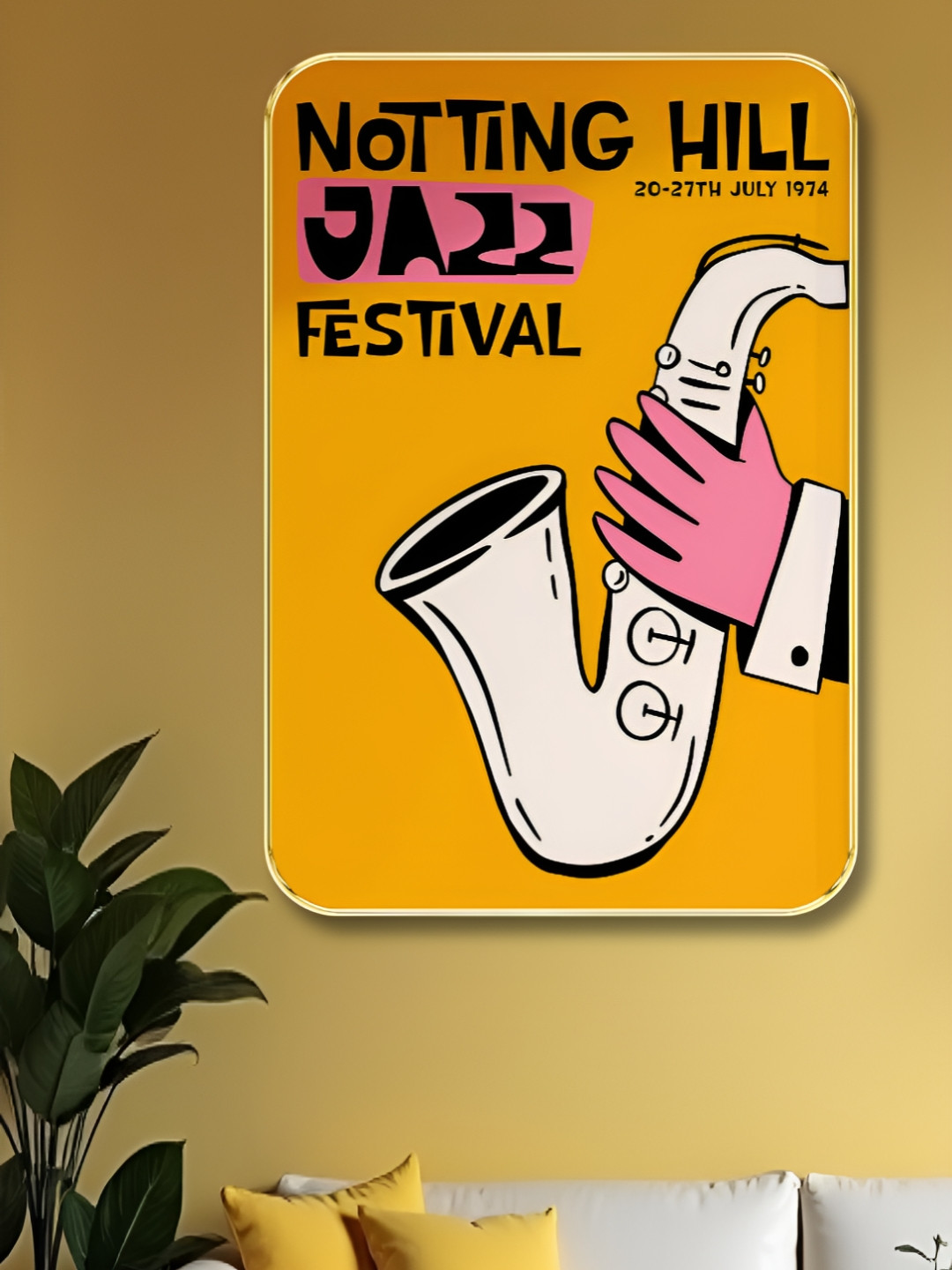 SAF Jazz Festival Wood Wall Rectangle Paintings Wall Art - 18 x 24In