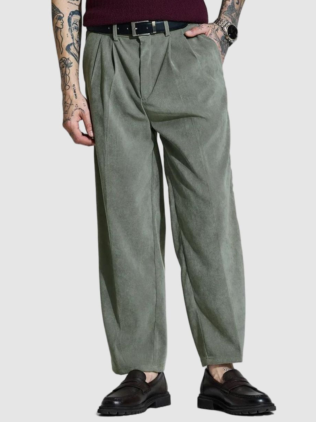 Snitch Men Sage Relaxed Fit Korean Pant
