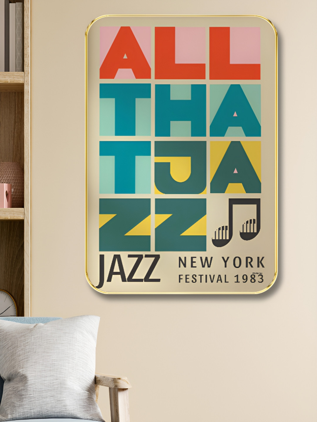 SAF Green & Orange Jazz Festival Wooden Wall Art