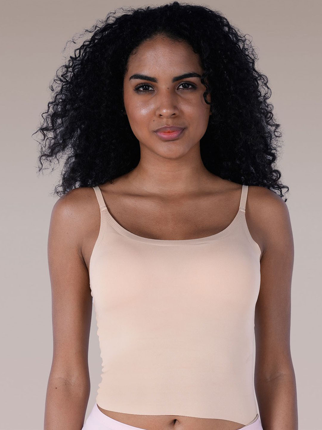 Soie Women Seamless Body Fit Padded Bra Top with Detachable Straps