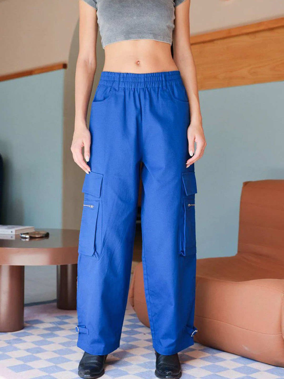 Bonkers Corner Women Midnight Navy Cargo Pants