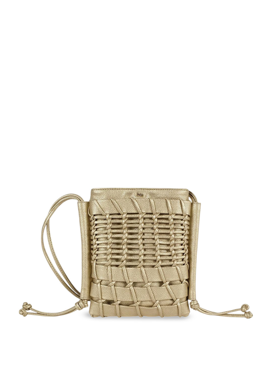 HIE Women Textured Leather Structured Small Shopper Sling Bag