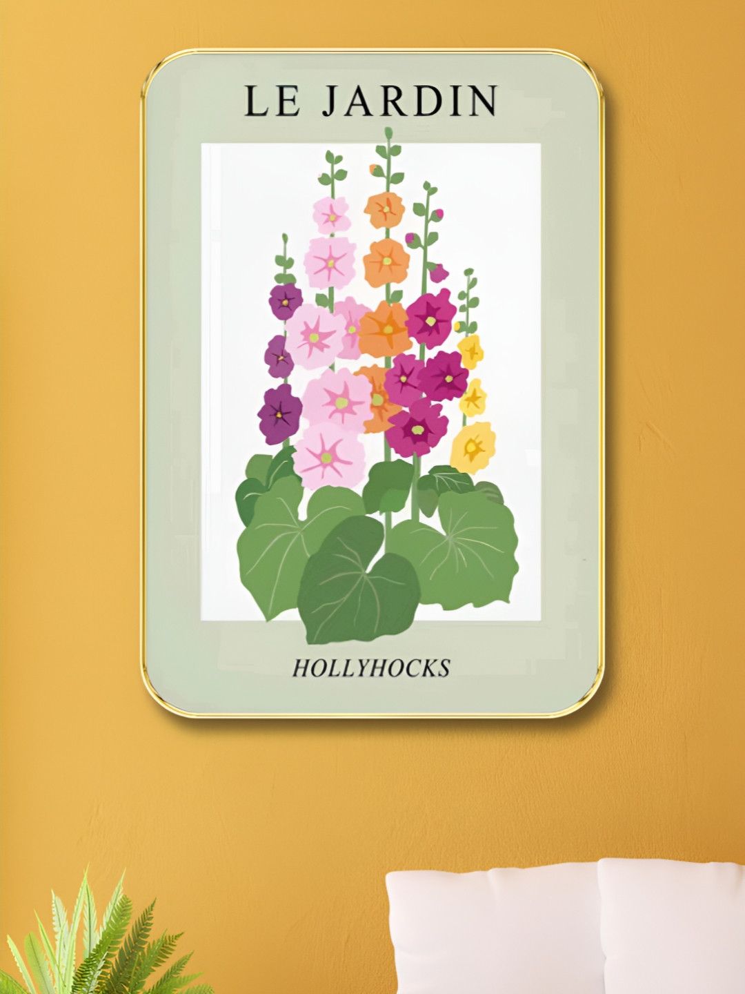 Aura White And Yellow Wood Floral And Botanical Wall Art