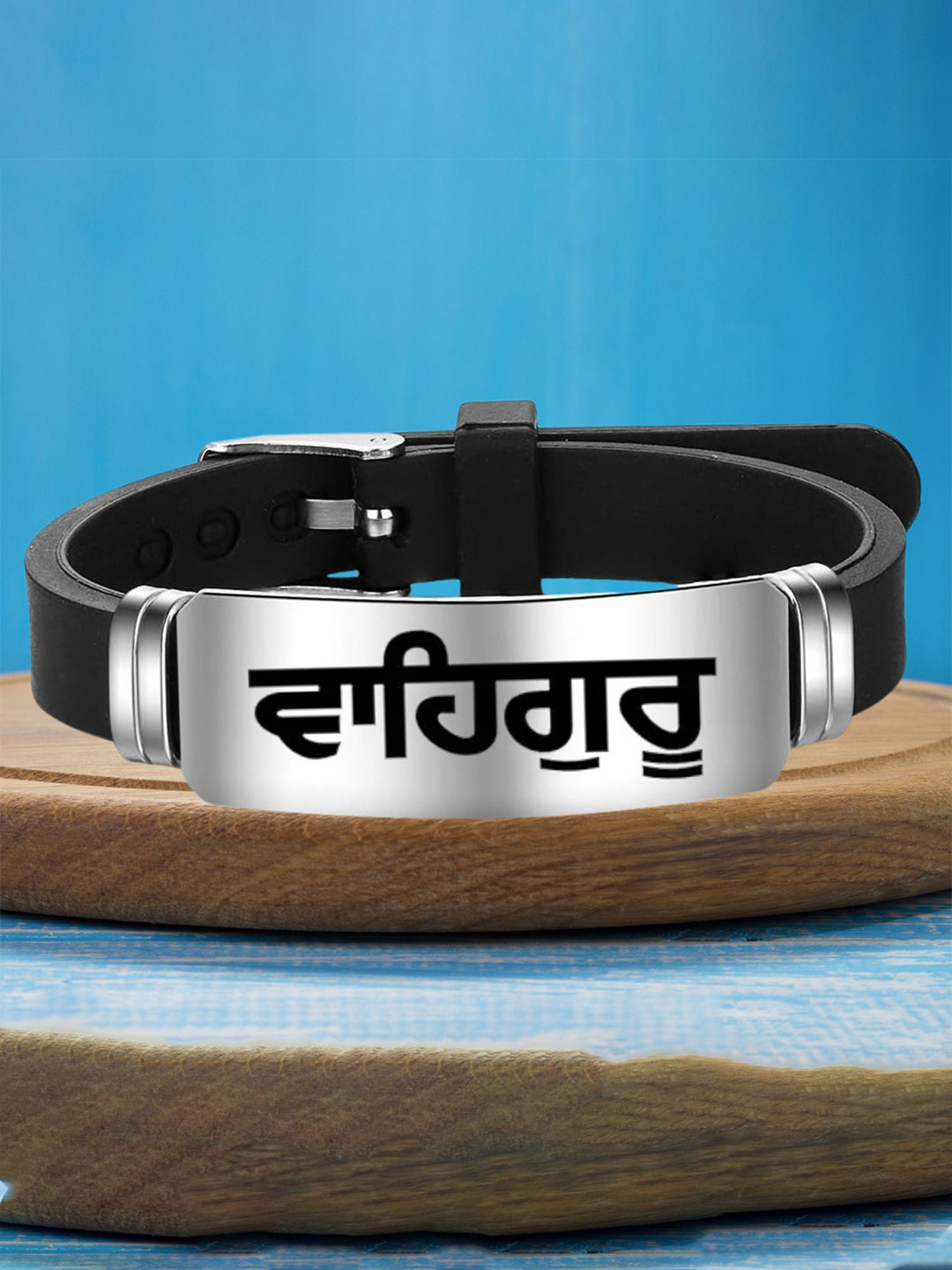 M Men Style Men Silver-Plated Wraparound Bracelet