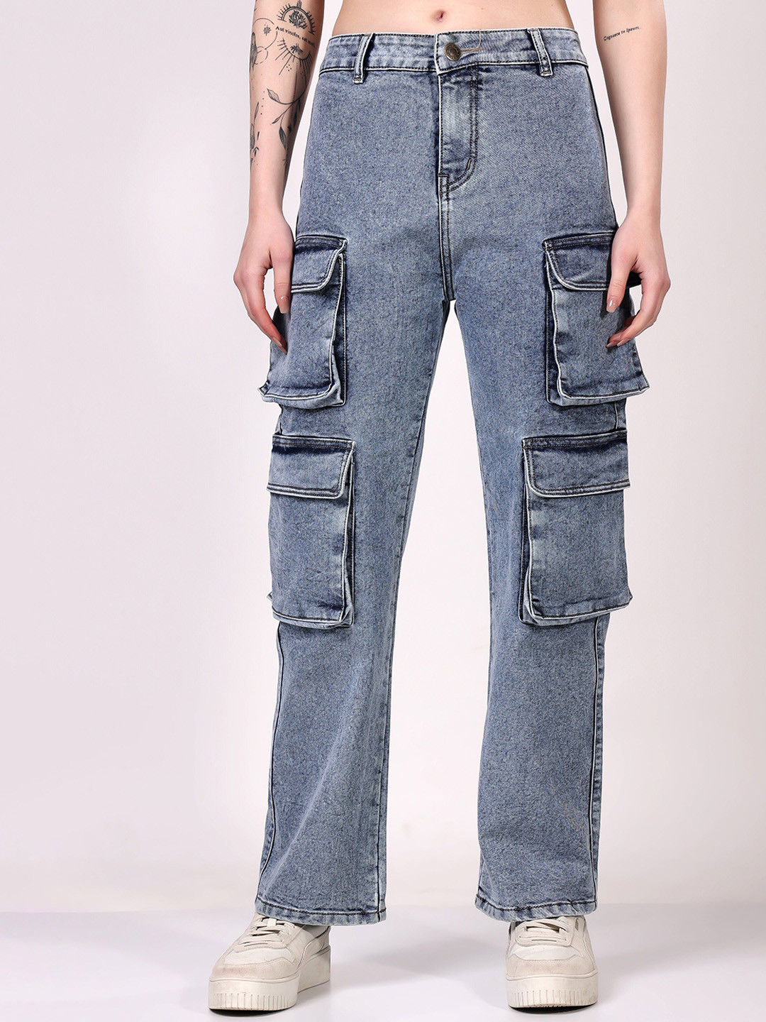 London Hills Women High-Rise Relaxed Fit Clean Look Jeans