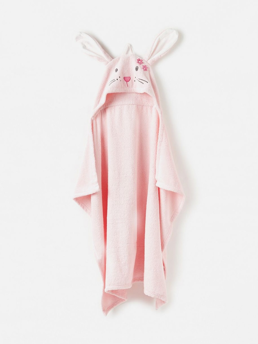 Juniors by Babyshop Kids Pink Bunny Applique Printed Hooded Cotton 210 GSM Bath Towel