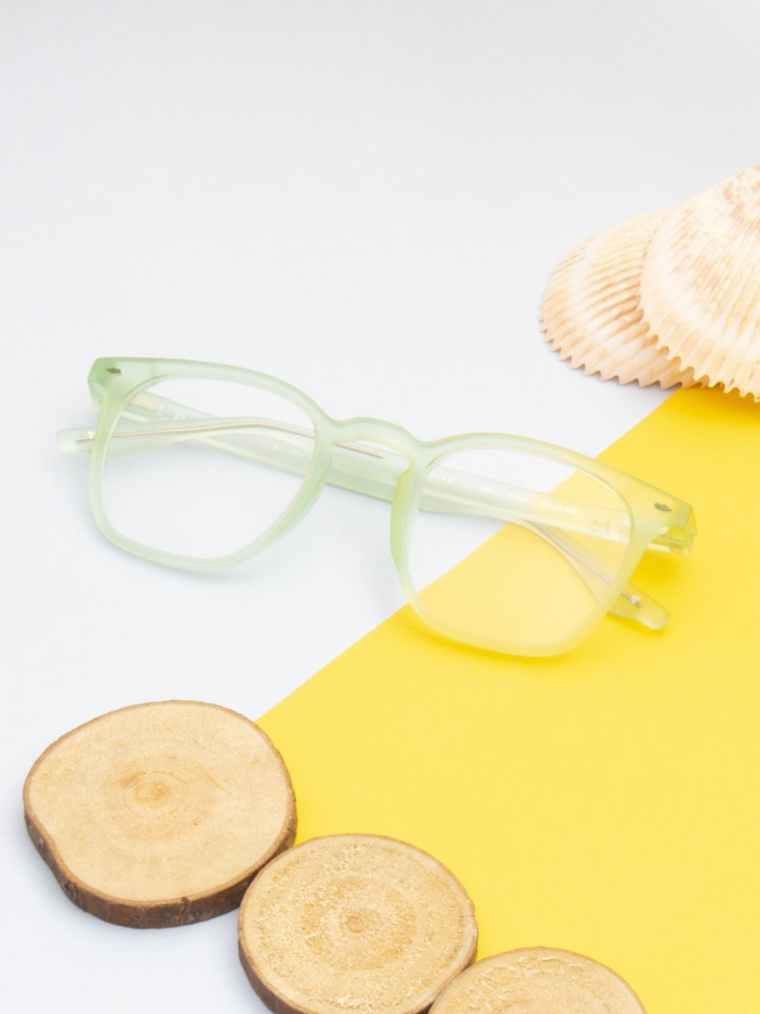 Ted Smith Unisex Green Full Rim Square Frames