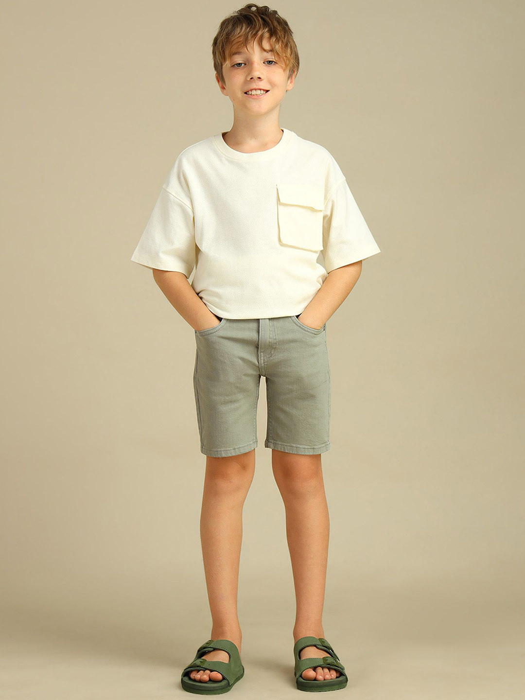 U.S. Polo Assn. Kids Boy Mid-Rise Above Knee Regular Fit Denim Shorts