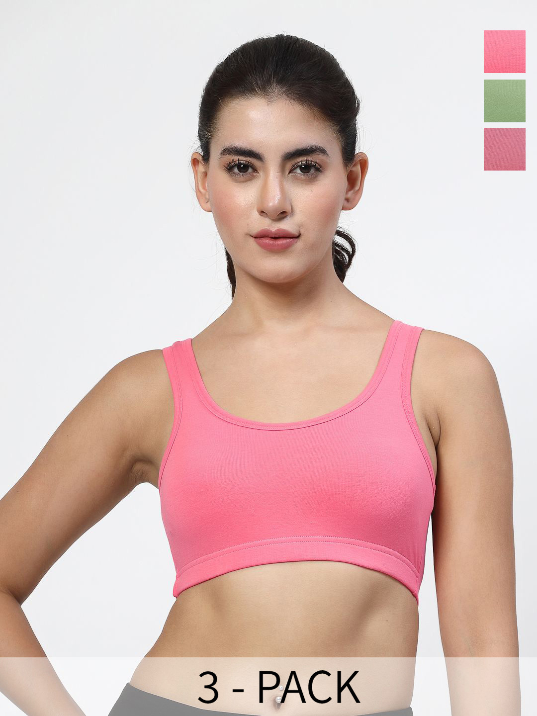 LILY Blue Seamed Non Padded Everyday Bra