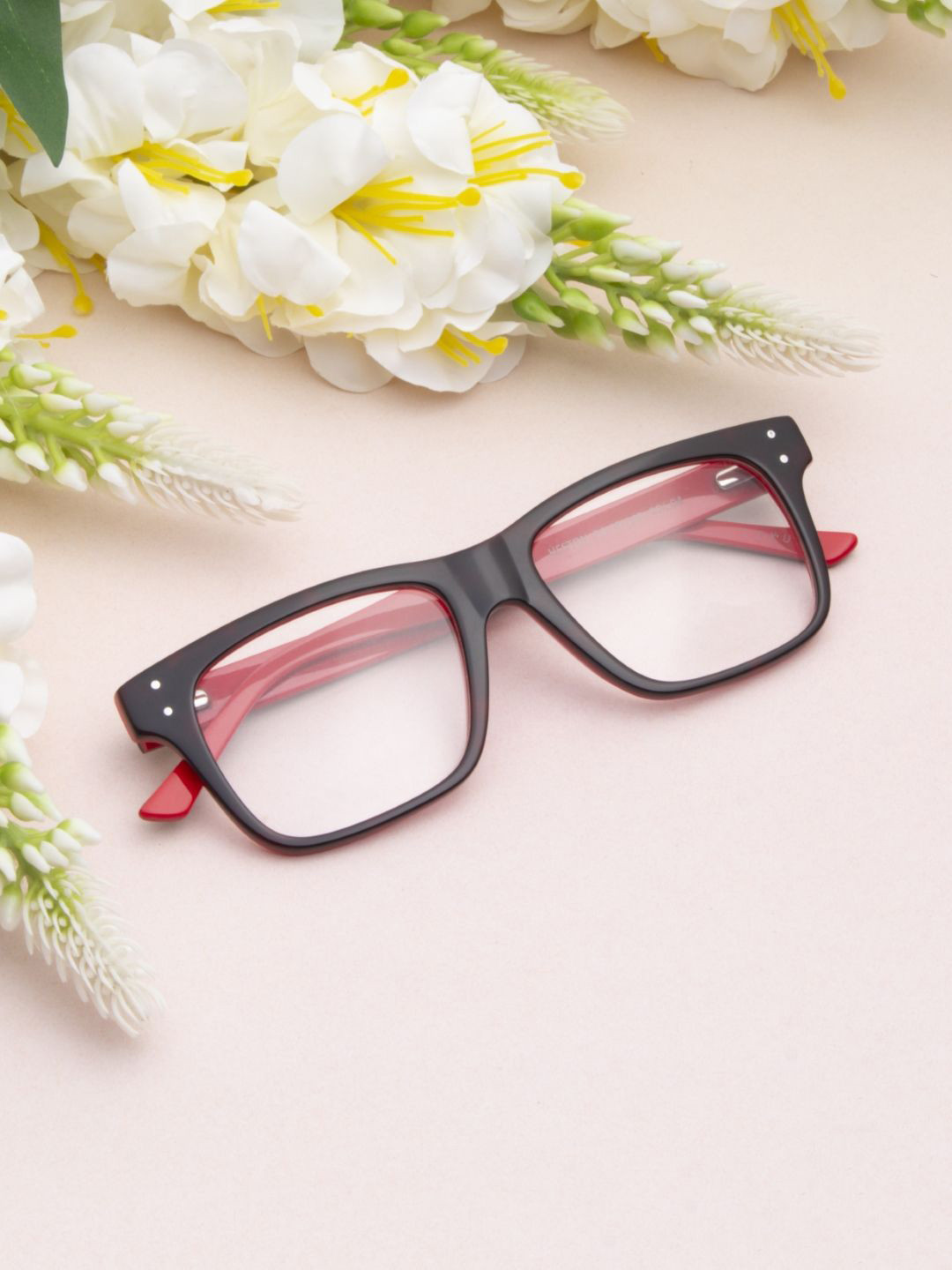 Ted Smith Unisex Demi-Red Premium Acetate Full Rim Square Frames
