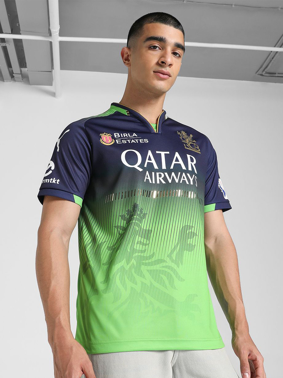 Puma x RCB 2025 Men Printed Official Match Jersey T-Shirt