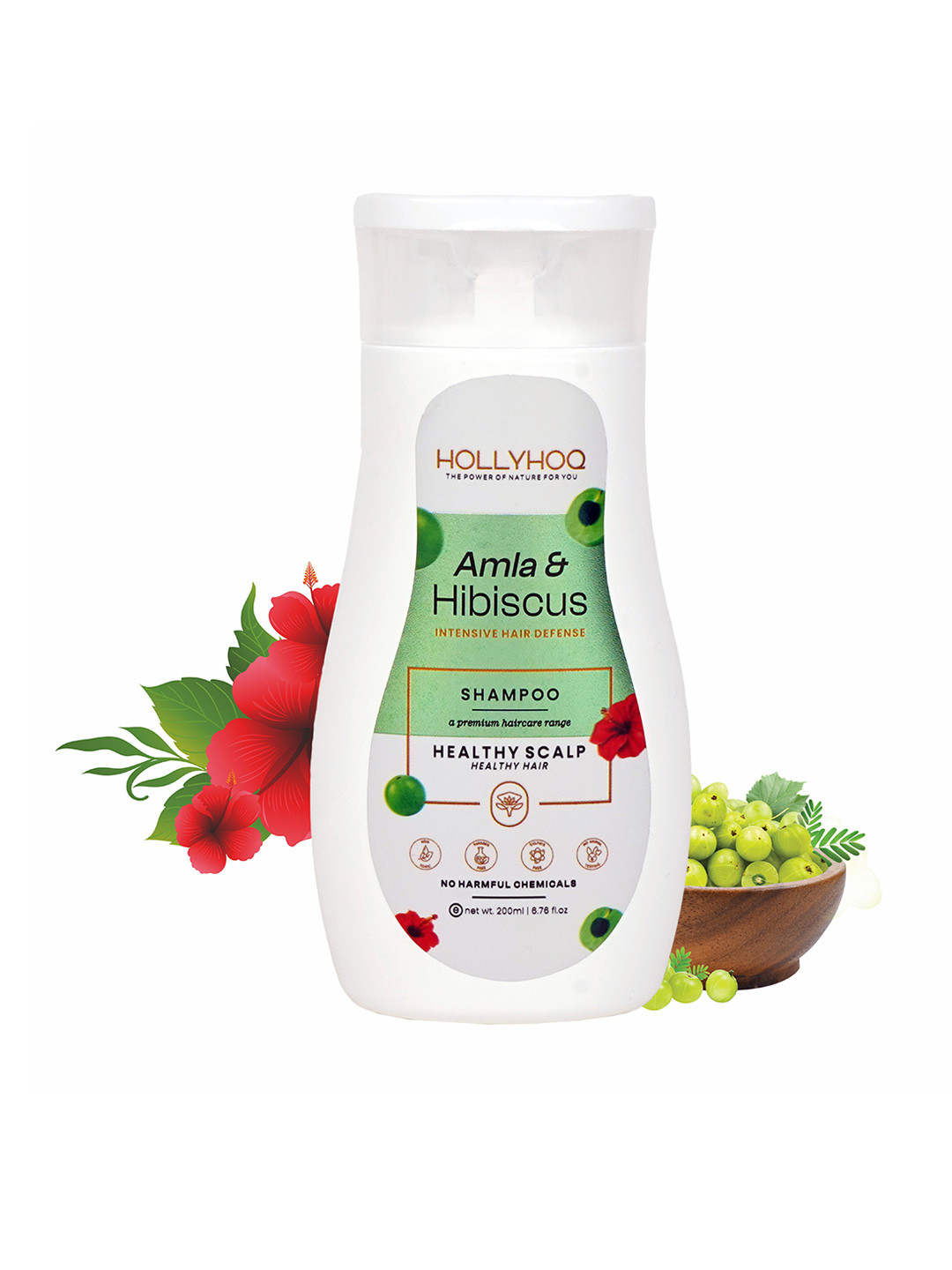 Hollyhoq Amla & Hibiscus Hair Defense Shampoo - 200 ml