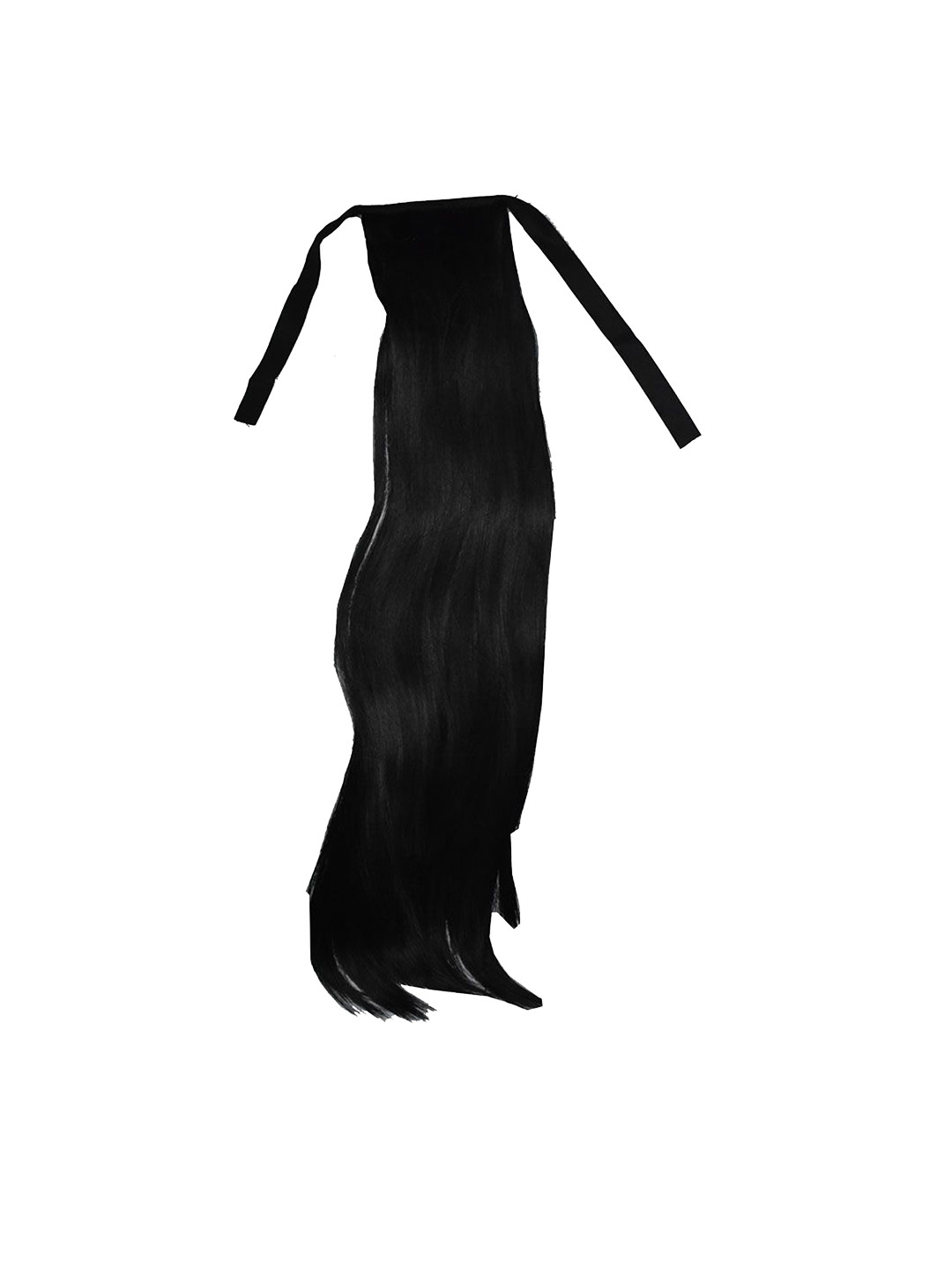 GADINFASHION Clip In Straight Ribbon Ponytail Hair Extension - Black - 24 Inch