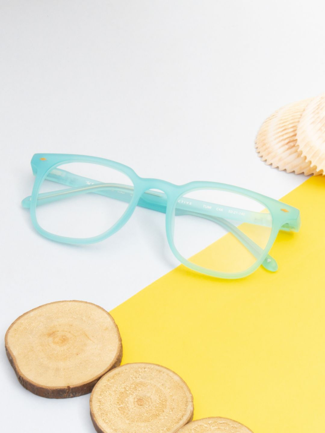 Ted Smith TUMI Unisex Blue Full Rim Square Frames