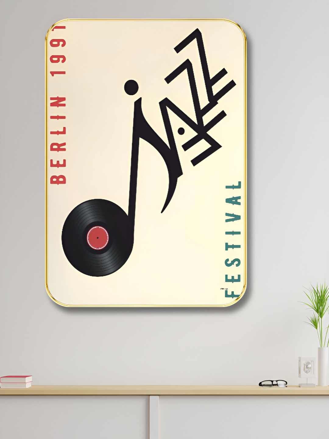 SAF Jazz Festival Wood Rectangle Paintings Wall Art-18 x 24In