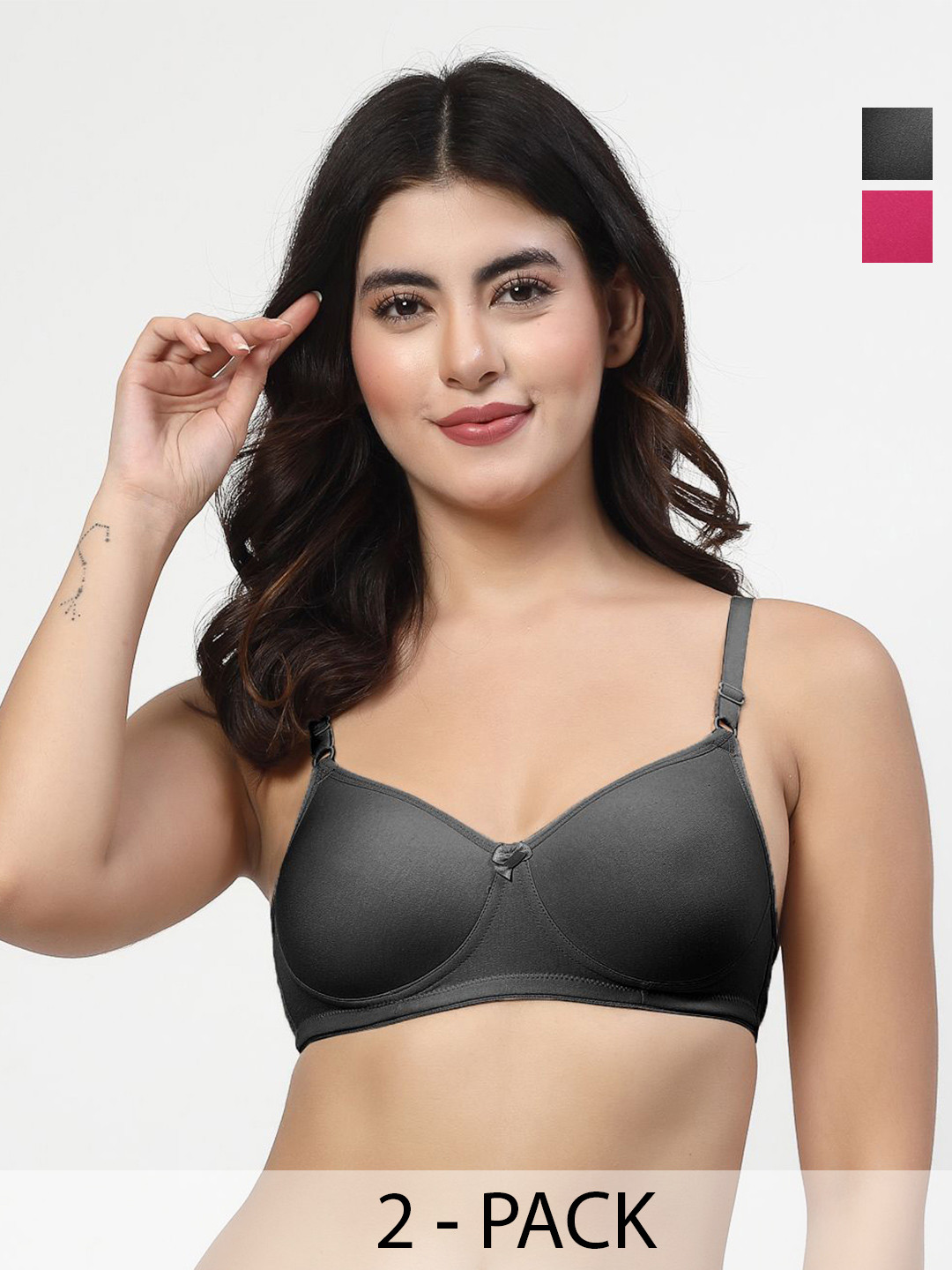 LILY Full Pack of 2 Coverage Heavily Padded Bra