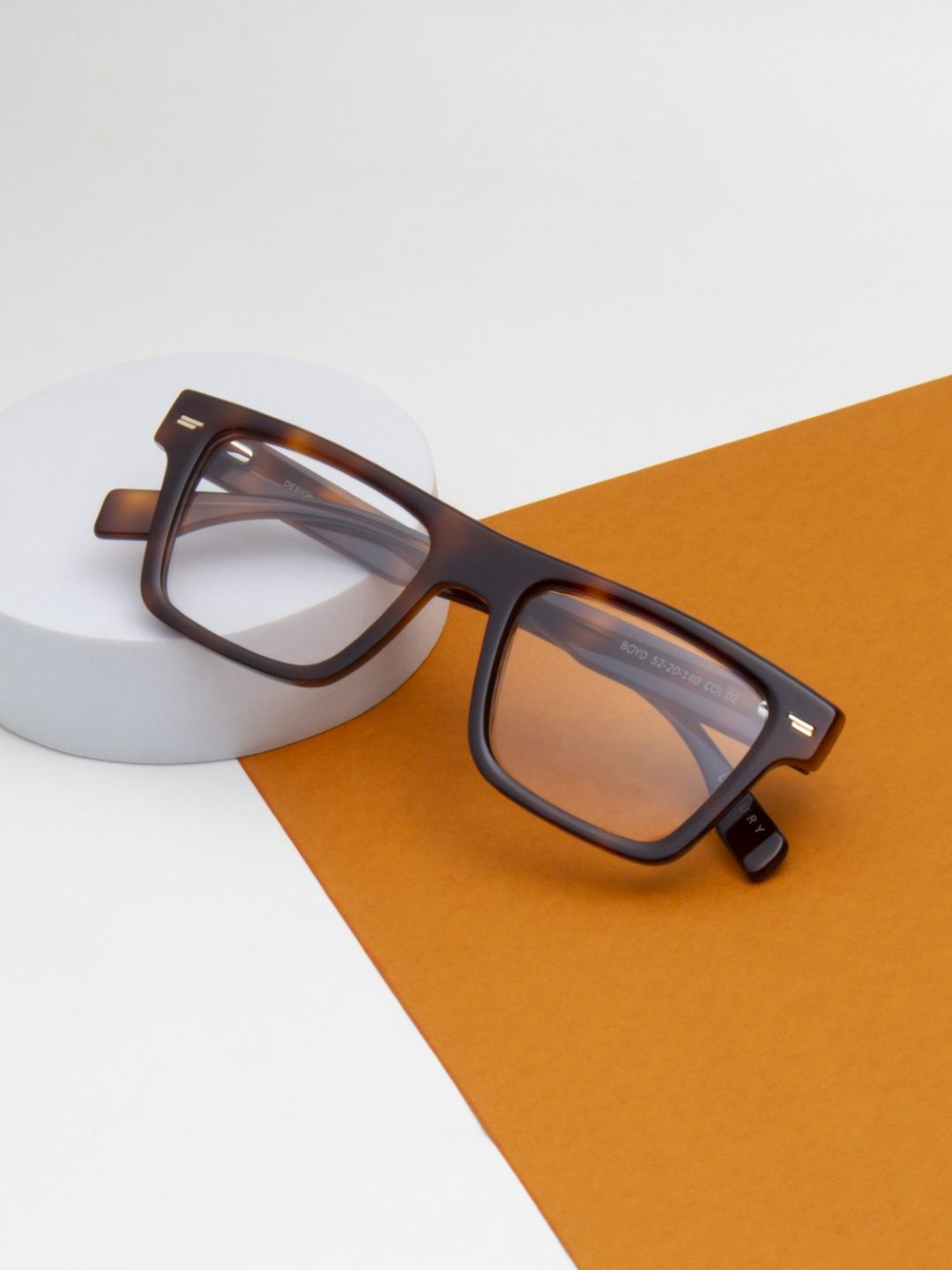 Ted Smith Unisex Demi Brown Premium Acetate Full Rim Square Frames