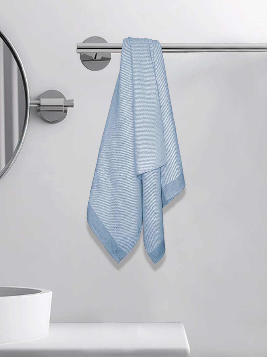 Athom Living Astar Blue 210 GSM Cotton Bath Towel