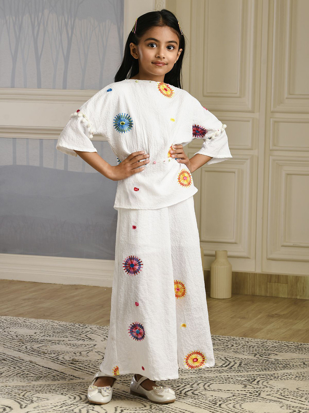 Albion By CnM Girls Pack Of 2 Skirt Top Set  Embroided Dress