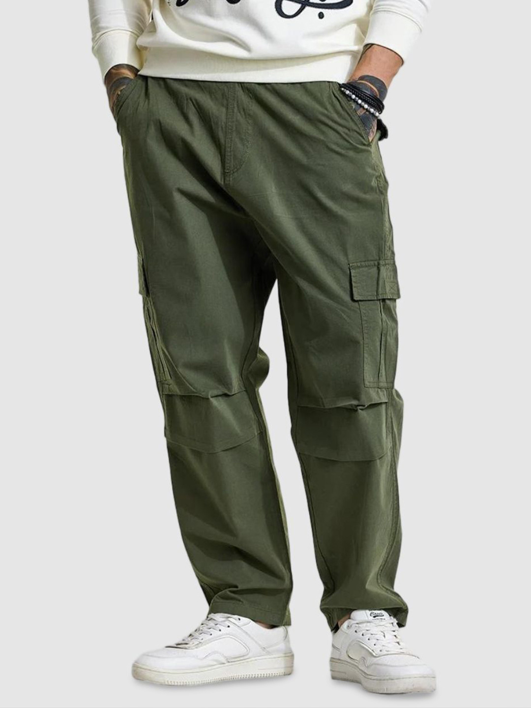 Snitch Olive Relaxed Fit Cargo Pants