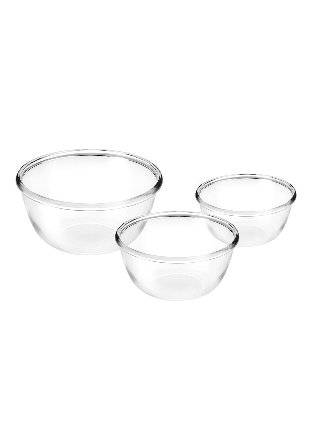 Treo Set of 3 Mixing Bowls Without Lid Microwave Safe -500 Ml, 1000 Ml, 1500 Ml