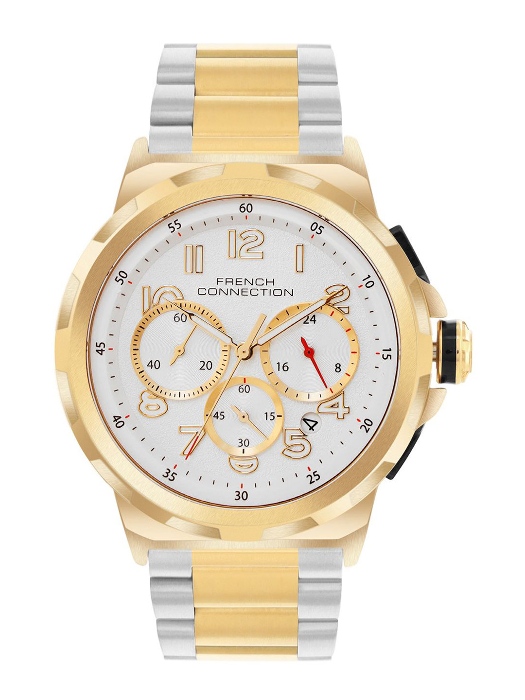 French Connection Men Round Dial & Stainless Steel Straps Analogue Watch FCM04TM