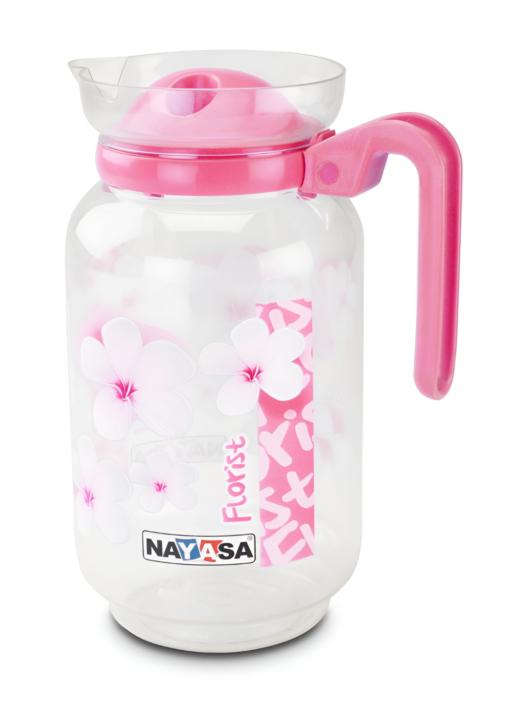 Nayasa White And PInk Leakproof  Water Jug 2000 ml