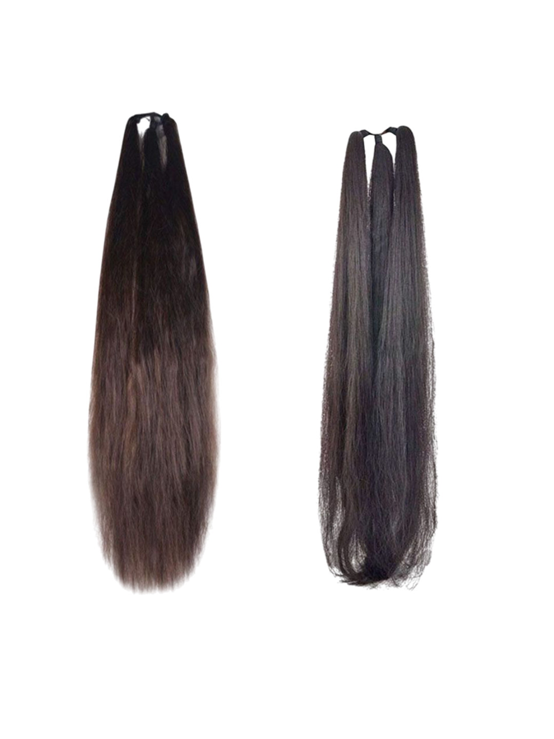 GADINFASHION Set Of 2 Halo Straight Ponytail Hair Extension - Brown - 24 Inch