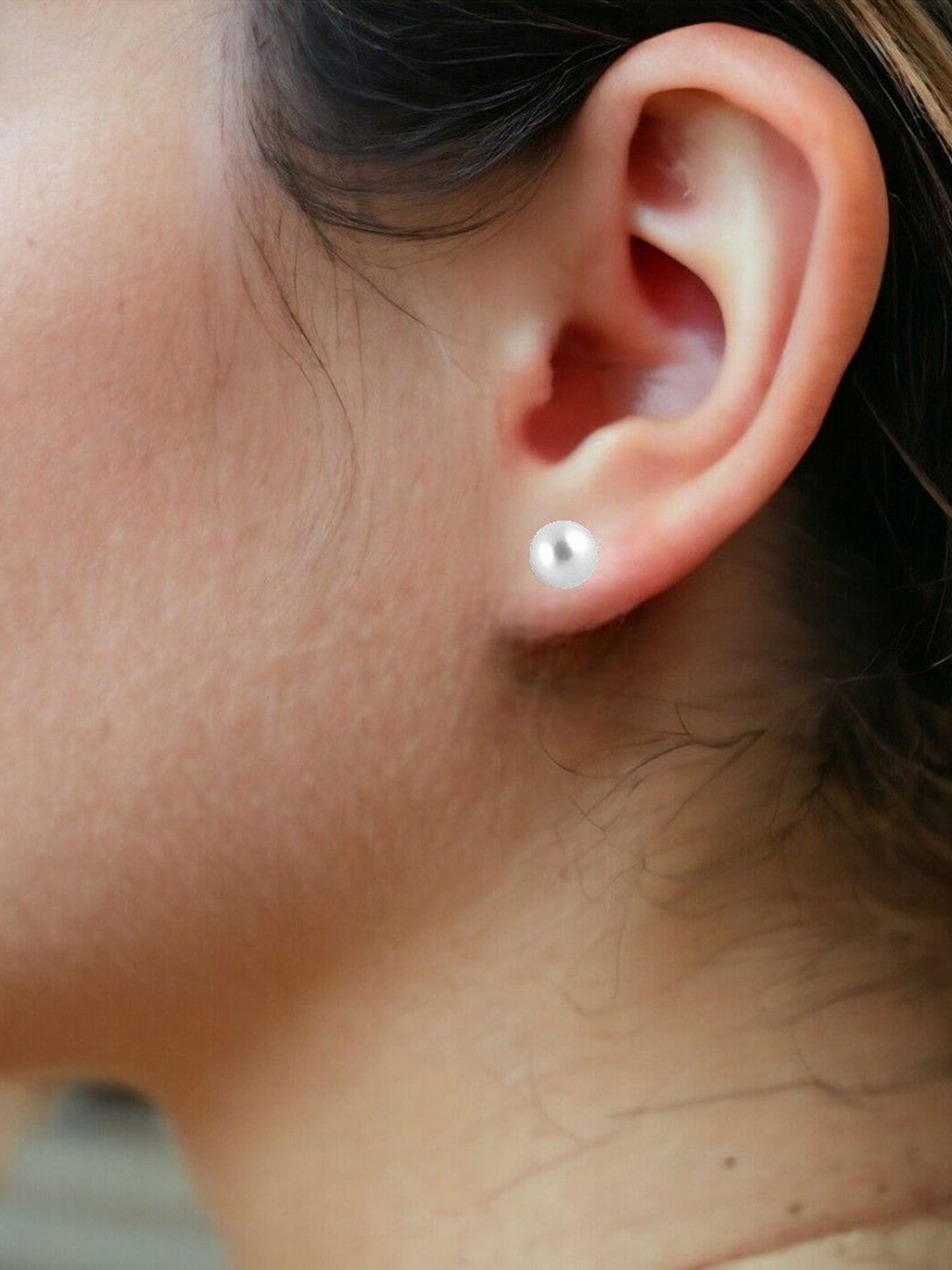 D.D Pearls Silver-Plated Pearls Beaded Circular Shaped Studs